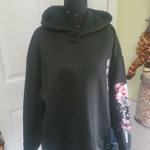 SHEIN Black and Pink Floral Men's Sweater